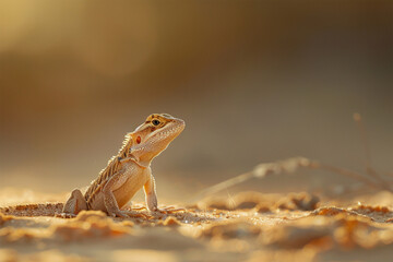 photo of a desert lizard - obrazy, fototapety, plakaty