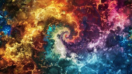 Cosmic Tie-Dye Swirls - Tie-dye swirls that mimic the galaxies, all in a palette that transitions from earthly tones to celestial whites and golds created with Generative AI Technology