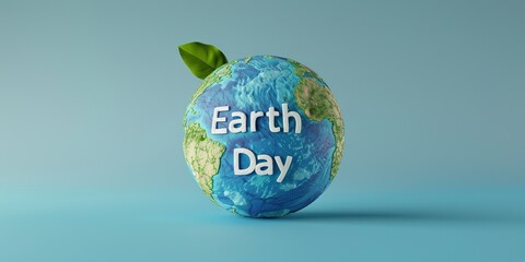 Creative Earth Day Concept with Apple Globe - 774083529