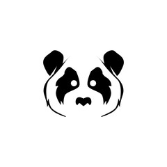 Simple sign of panda. Panda design template.