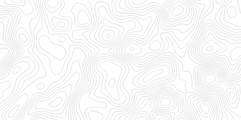 Obraz premium Vector geography landscape Topo contour map on white background, Topographic contour lines. Seamless pattern with lines Topographic map. Geographic mountain relief diagram line wave carve pattern.