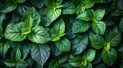 Close Up of a Green Plant With Leaves - obrazy, fototapety, plakaty