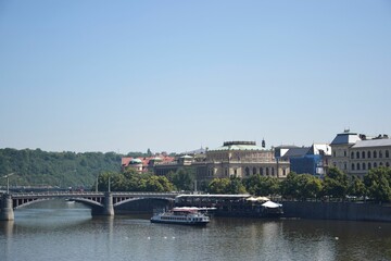Manes Bridge over the river Vltava in Prague
