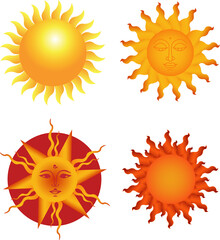 set of sun icons