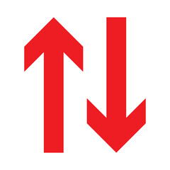 Up and down arrow vector isolated eps10