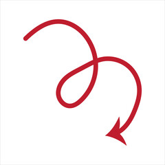 Curved arrow vector illustrator eps arrow icon. EPS 10