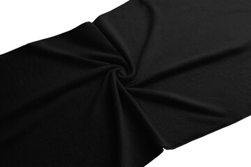 Black twisted towel PNG mockup