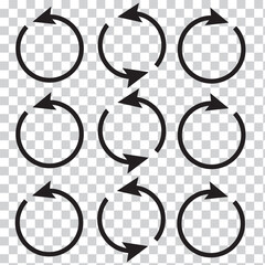 Circle arrow icon set. Vector illustration eps10