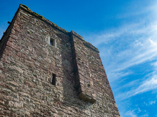 old Irish 13th century castle tower