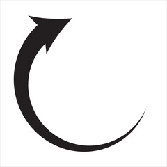 Curved arrow icon vector illustration. Replaceable vector design. EPS 10/AI