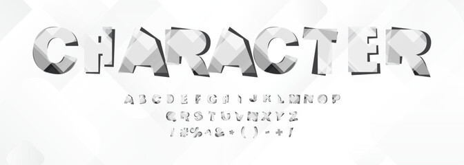 Alphabet font vector design. on white background.