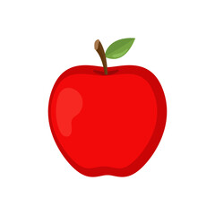 Red Apple Vector Illustration isolated on white background