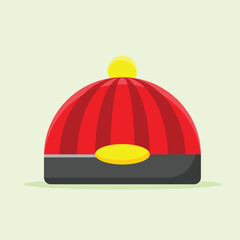 Chinese hat icon. Subtable to place on chinese new year, culture, etc.