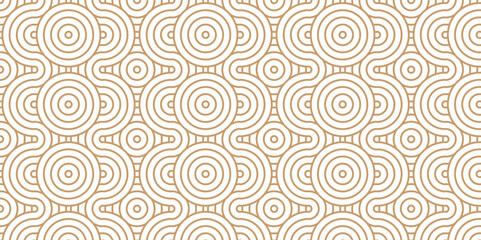 Abstract Minimal overlapping diamond geometric waves spiral abstract circle wave line. brown seamless tile stripe geometric create retro square line backdrop pattern background.