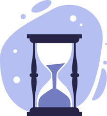 Hourglass on an abstract background. Symbol of time.