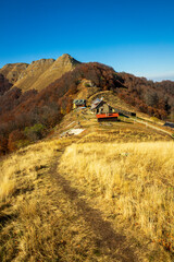 Popular mountain hut Mazalat. Stara Planina mountain, Central Balkan National Park, Bulgaria - 774097524