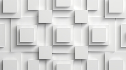 3D White Square Background