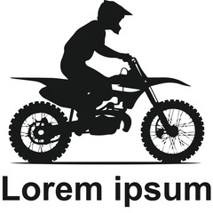 vector flat biker logo template