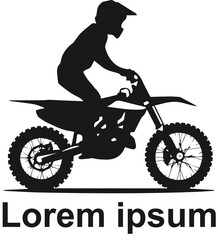 vector flat biker logo template