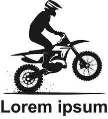 Fototapeta na wymiar vector flat biker logo template