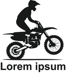 Obraz na płótnie Canvas vector flat biker logo template