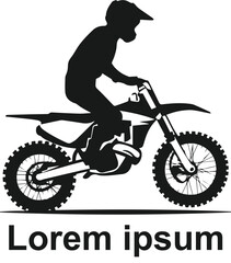 Obraz na płótnie Canvas vector flat biker logo template