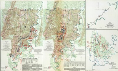 Map of battle of Chickamauga, Tennessee, 1863