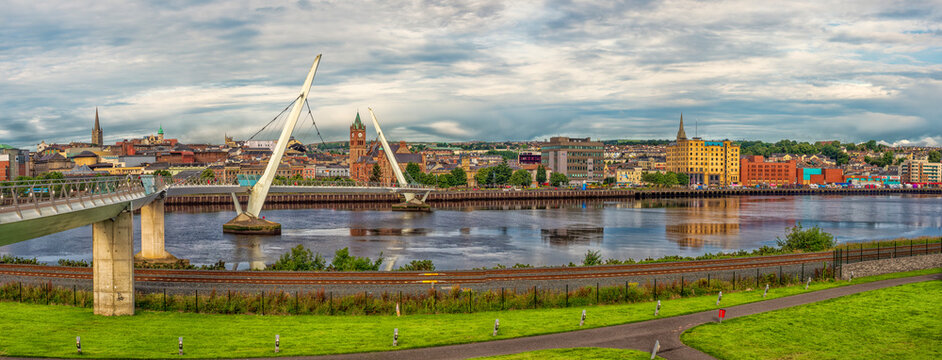The Peace Bridge - Peace Bridge Over River Foyle