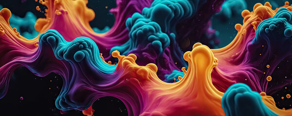 Fluidity in Motion: Capturing Abstract Gradient Art.