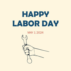 Happy labor day hand tool