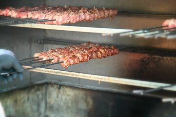 Closeup of Italian grilled pork called Bombette