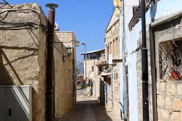 Fototapeta premium 06/30/2023 Safed Israel. Ancient city of Safed, city of Kabbalists and artists