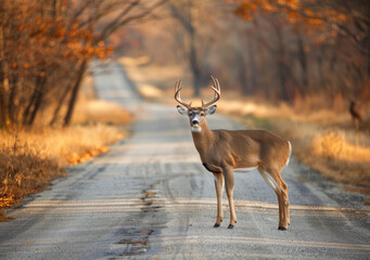 A whitetailed buck crossing the road in front of you is one of nature's most captivating and beautiful scenes