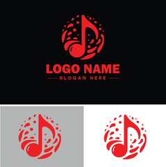 music logo icon vector for business app icon band typography dj song musical logo template