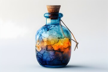 Captivating Timeless Potion in Vibrant Watercolor Abstraction