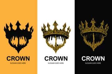 Foto op Canvas Crown ilustration logo © David