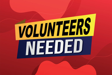 volunteers needed poster banner graphic design icon logo sign symbol social media website coupon

