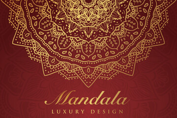 Luxurious decorative pattern background design, retro mandala pattern design