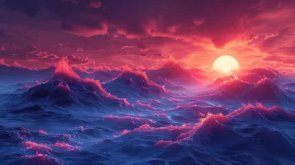 Foto op Plexiglas The crimson tide is a phenomenon that occurs when the ocean turns a deep red color.  © easybanana
