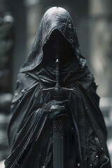 Hooded Silhouette in Ominous Shadows of the Unseen Assassin s Path