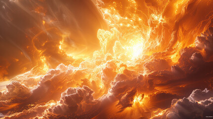 the birth of a star. The star is being formed from a collapsing cloud of gas and dust.  - obrazy, fototapety, plakaty