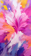 Bright colorful abstract art beautiful hand painted pattern background picture	
