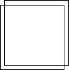 square frame minimal line vector