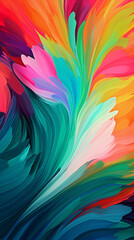 Bright colorful abstract art beautiful hand painted pattern background picture	
