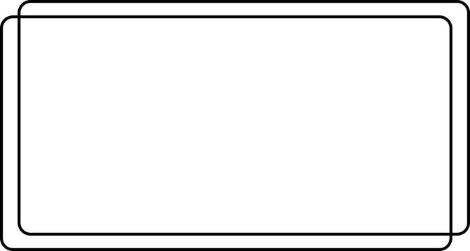 rectangle frame minimal line vector