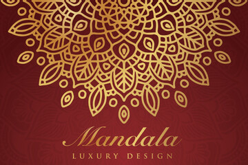 Luxurious decorative pattern background design, retro mandala pattern design