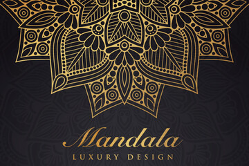 Luxurious decorative pattern background design, retro mandala pattern design