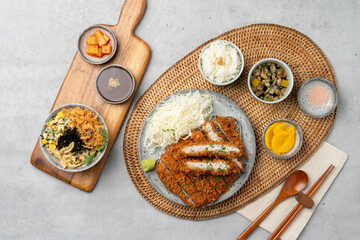 Pork cutlet, donkatsu, mini, udon, cheese cutlet, yumikatsu, tomahawk, katsu, curry, soba, set, Japanese, sauce,