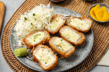 Obraz premium Pork cutlet, donkatsu, mini, udon, cheese cutlet, yumikatsu, tomahawk, katsu, curry, soba, set, Japanese, sauce,