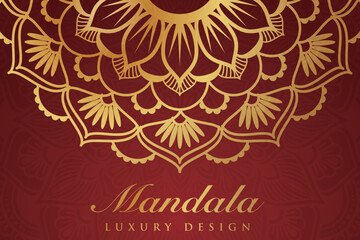 Luxurious decorative pattern background design, retro mandala pattern design